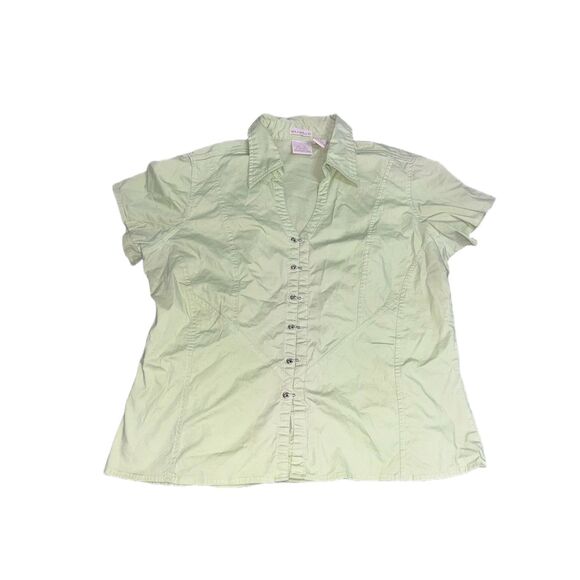 Fiorlini International Green Button-Up Corset Top - Size Medium - Picture 1 of 4